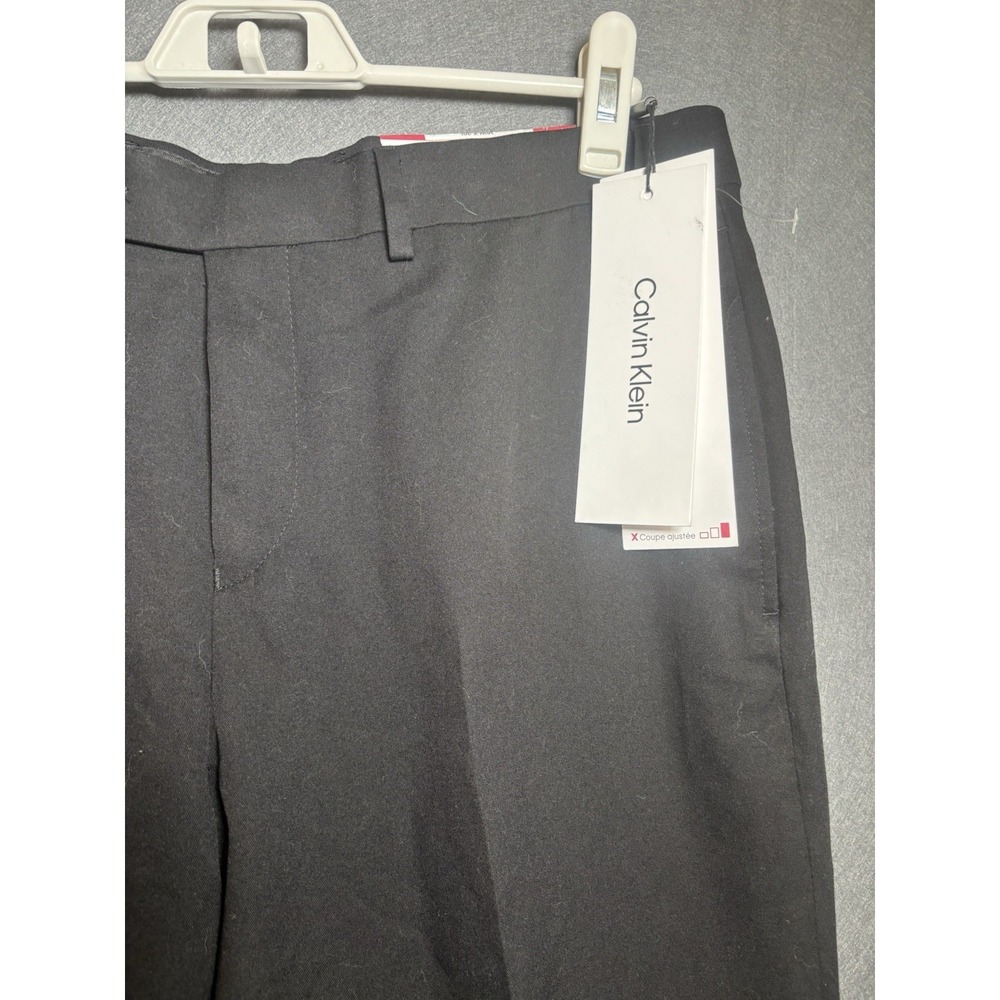 Calvin Klein Jerome Dress Pants Mens 36x30 Black Slim Stretch Work - Picture 3 of 16